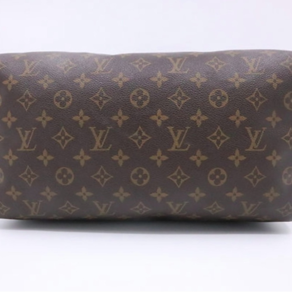 Louis Vuitton Brown Monogram Canvas Speedy Bandoulière Bag with Tan Trim - Picture 5 of 10
